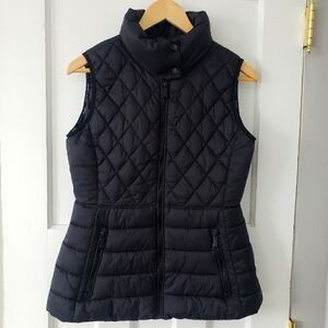 Calvin Klein Performance Quilted Puffer Vest Zip Front Black Sz Xs
